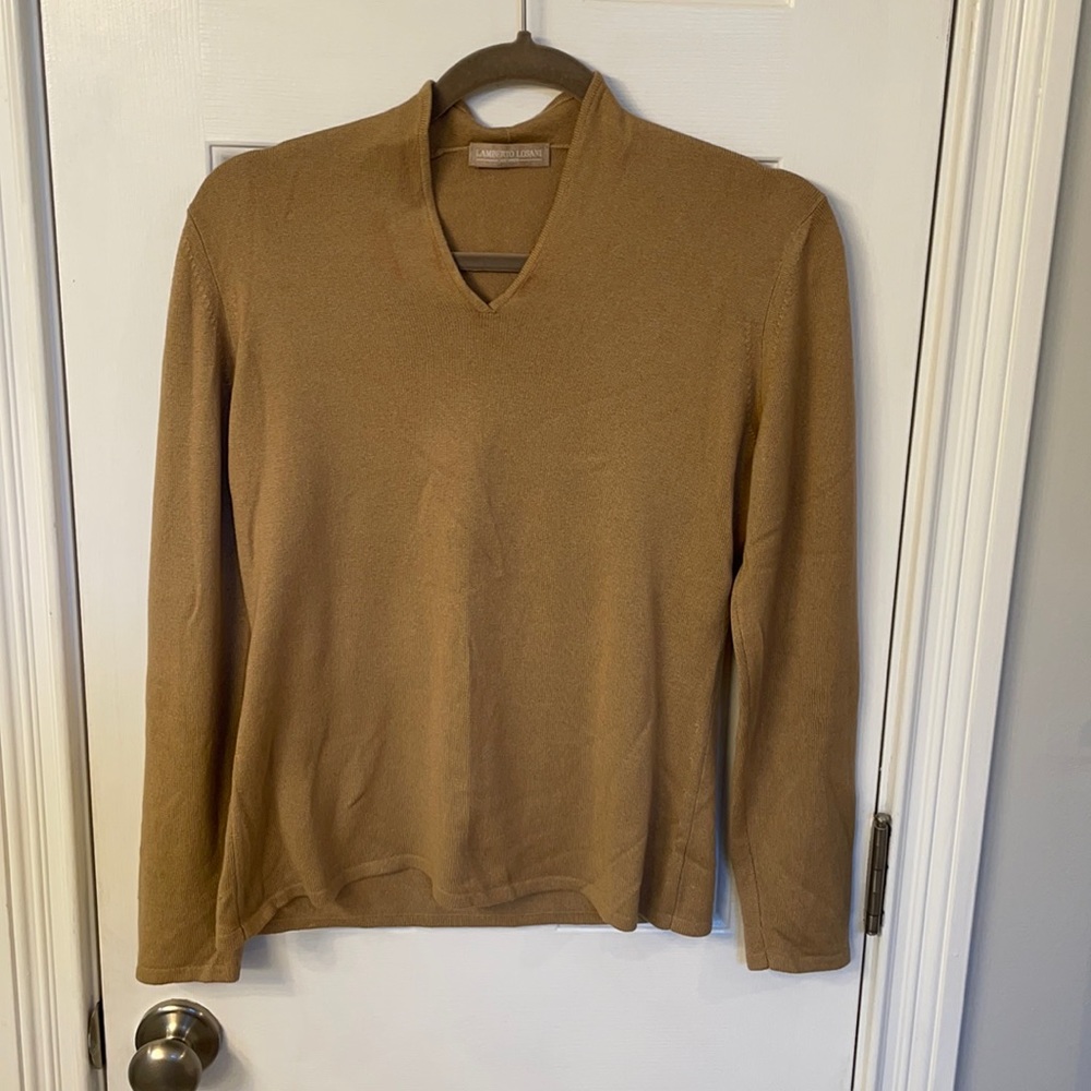 Lamberto Losani Tan Cashmere Sweater
